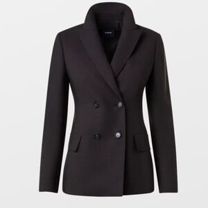 AKRIS BROWN DOUBLE BREASTED VIRGIN WOOL BLAZER L - BNWT!